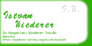 istvan wiederer business card